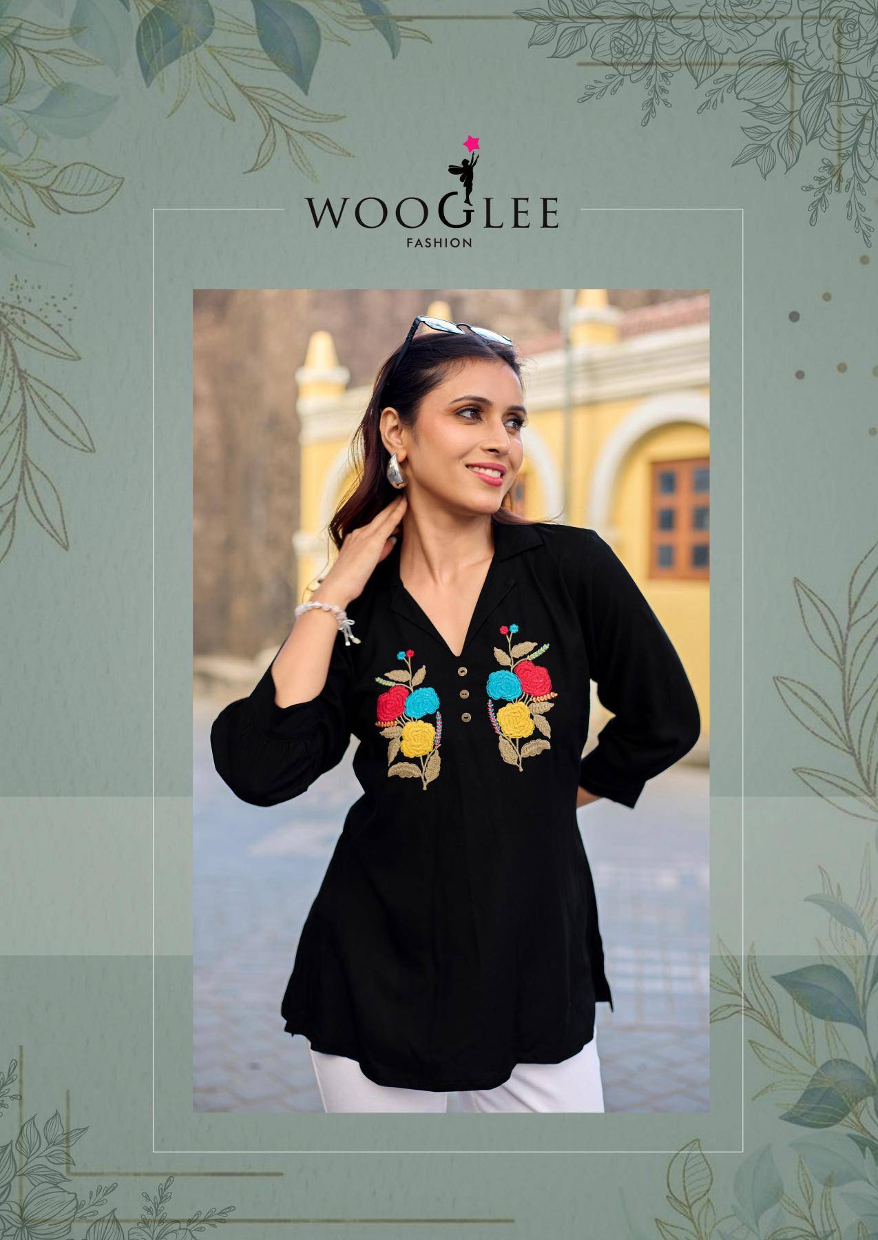 Wooglee liyana short top Long kurtis wholesale in Kolkata